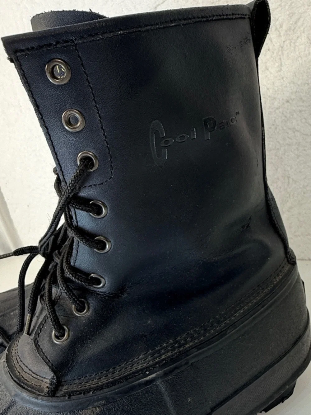 Cool Pac Rainfair Duck Boots Black Waterproof Lace Up Work Boots Mens Size 7